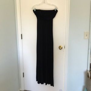 Black Jersey Strapless Dress